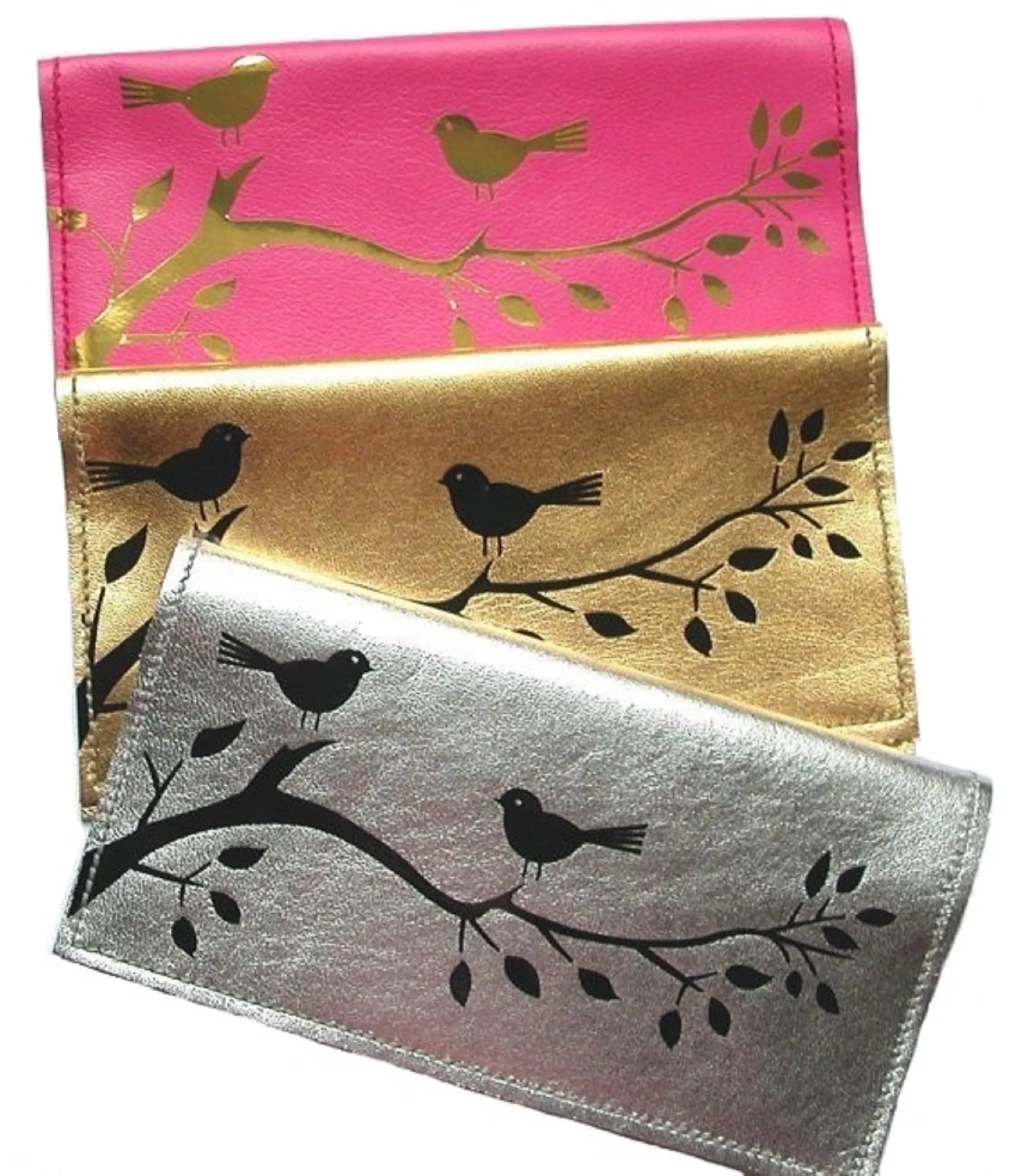 Birds In a Tree Leather Checkbook Cover