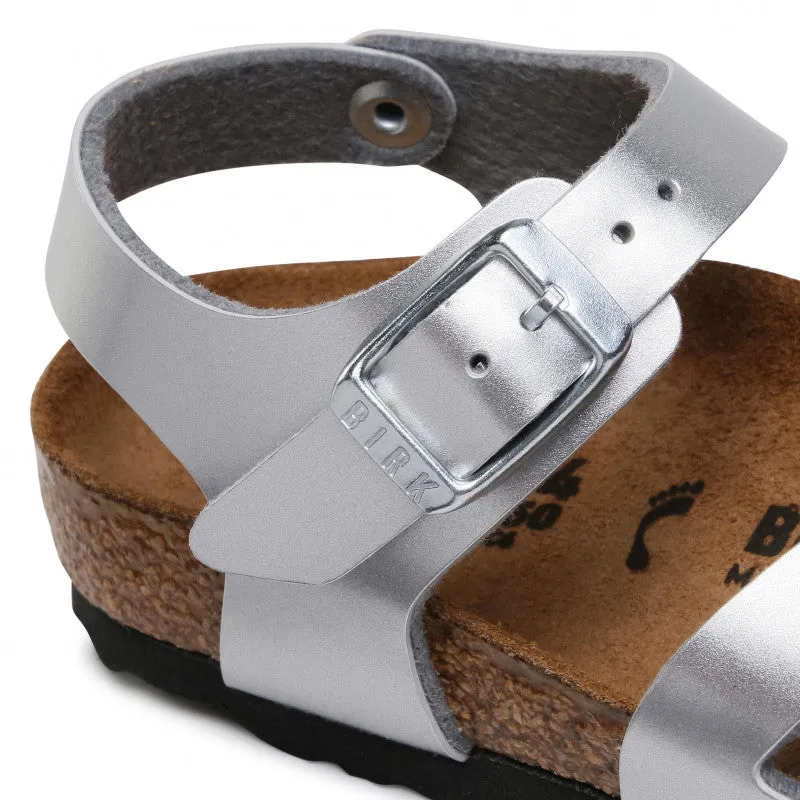 Birkenstock Rio Kids BF Electric Metallic Silver     