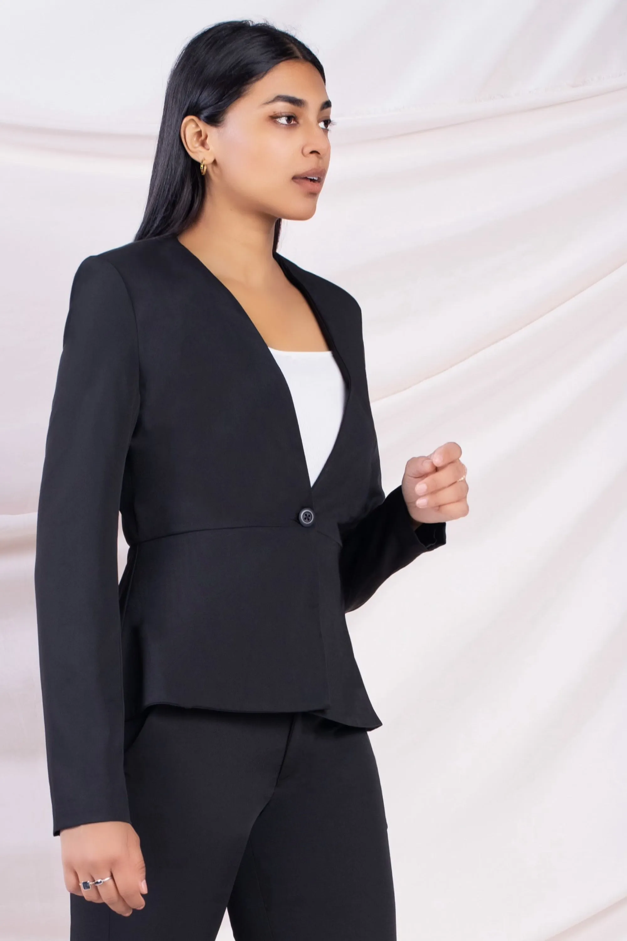 Black Peplum Blazer