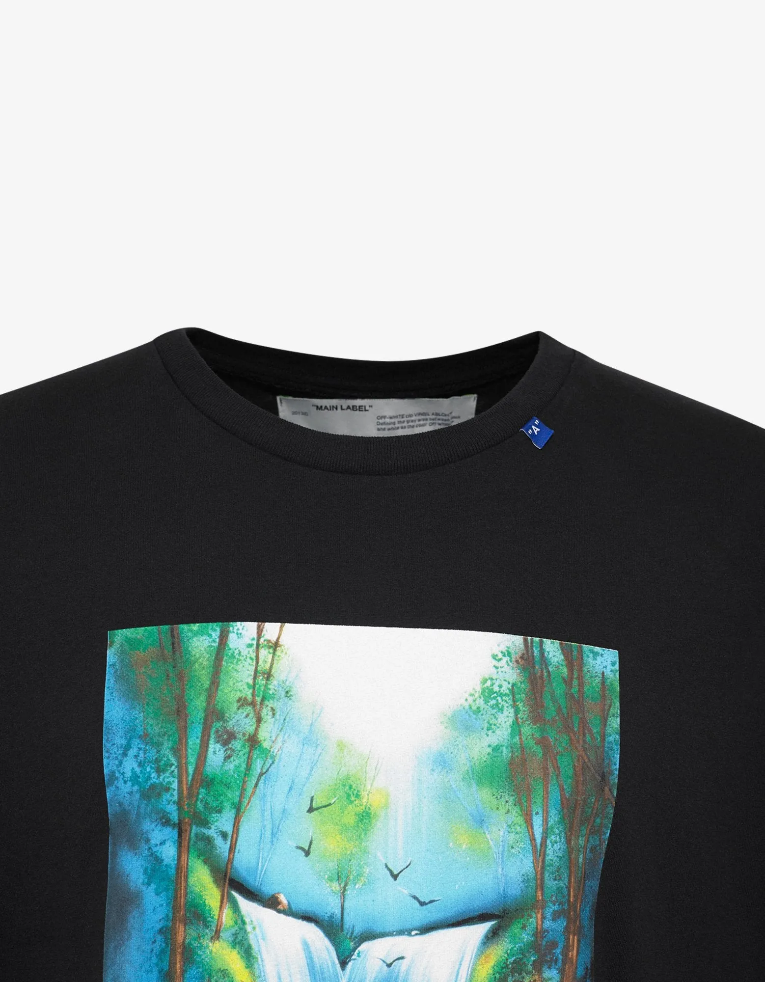 Black Waterfall Over T-Shirt -