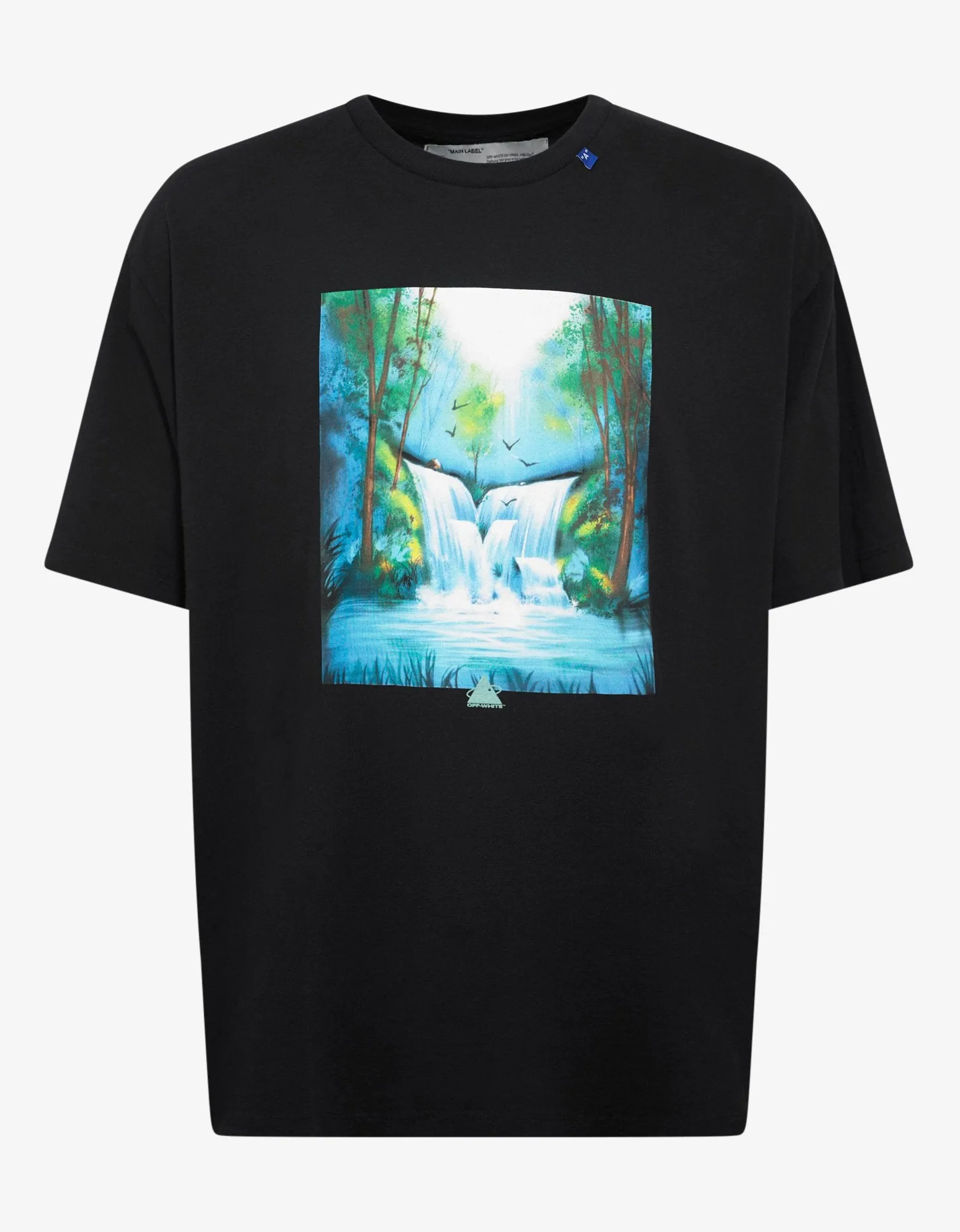 Black Waterfall Over T-Shirt -