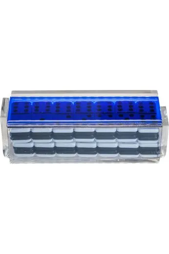 Blue Lucite Domino Set