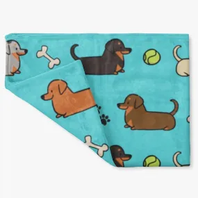 Blue "Doxie Frens" Blanket | 3 Sizes