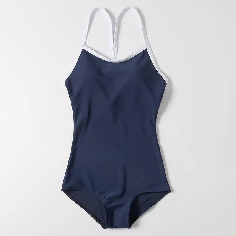 Blue Sling One Piece Swimsuit  KF82668