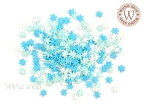 Blue Snowflake Mix Polymer Fimo Slices Nail Art Decoration