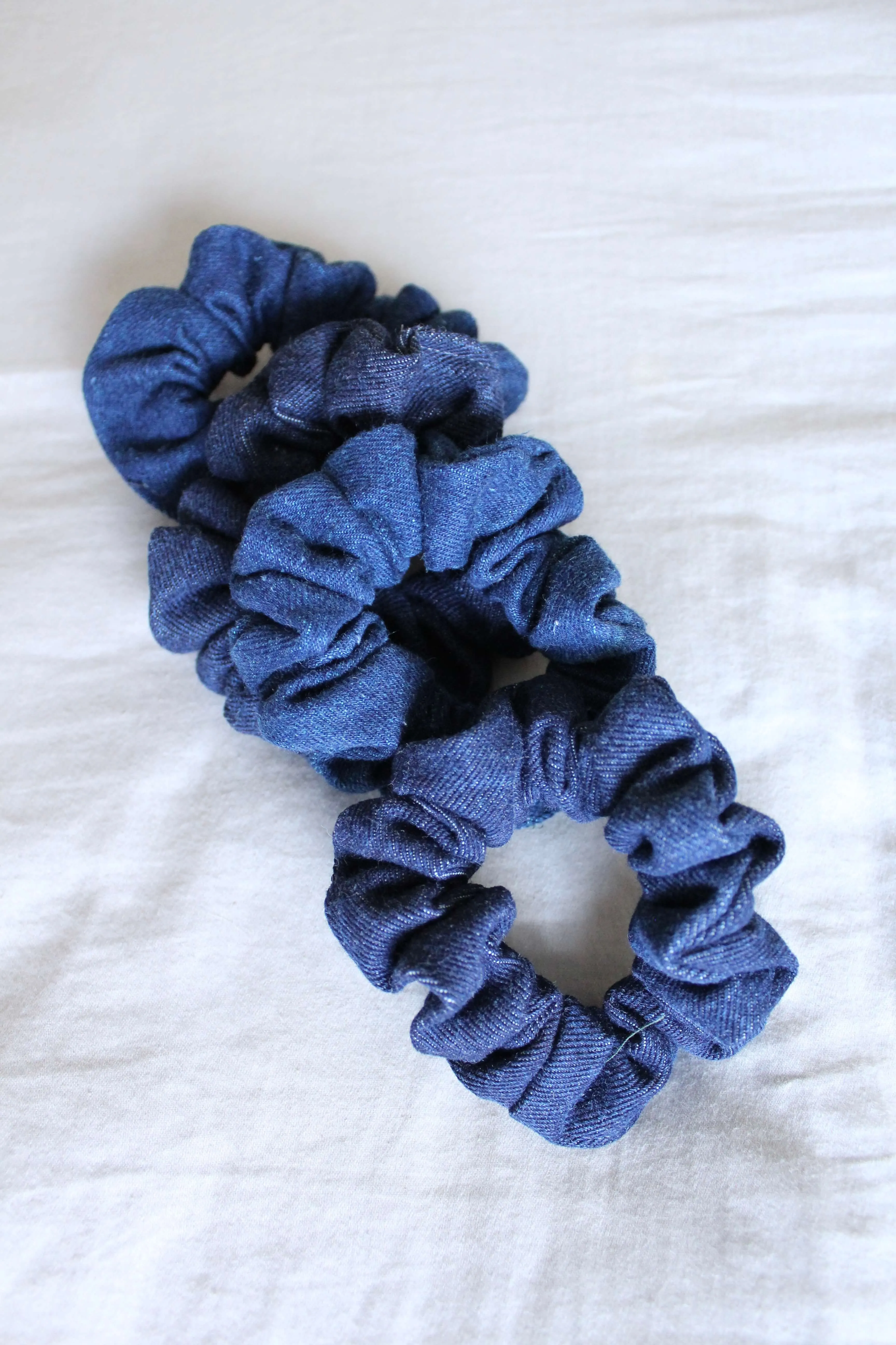 Blue Vintage Denim Scrunchie