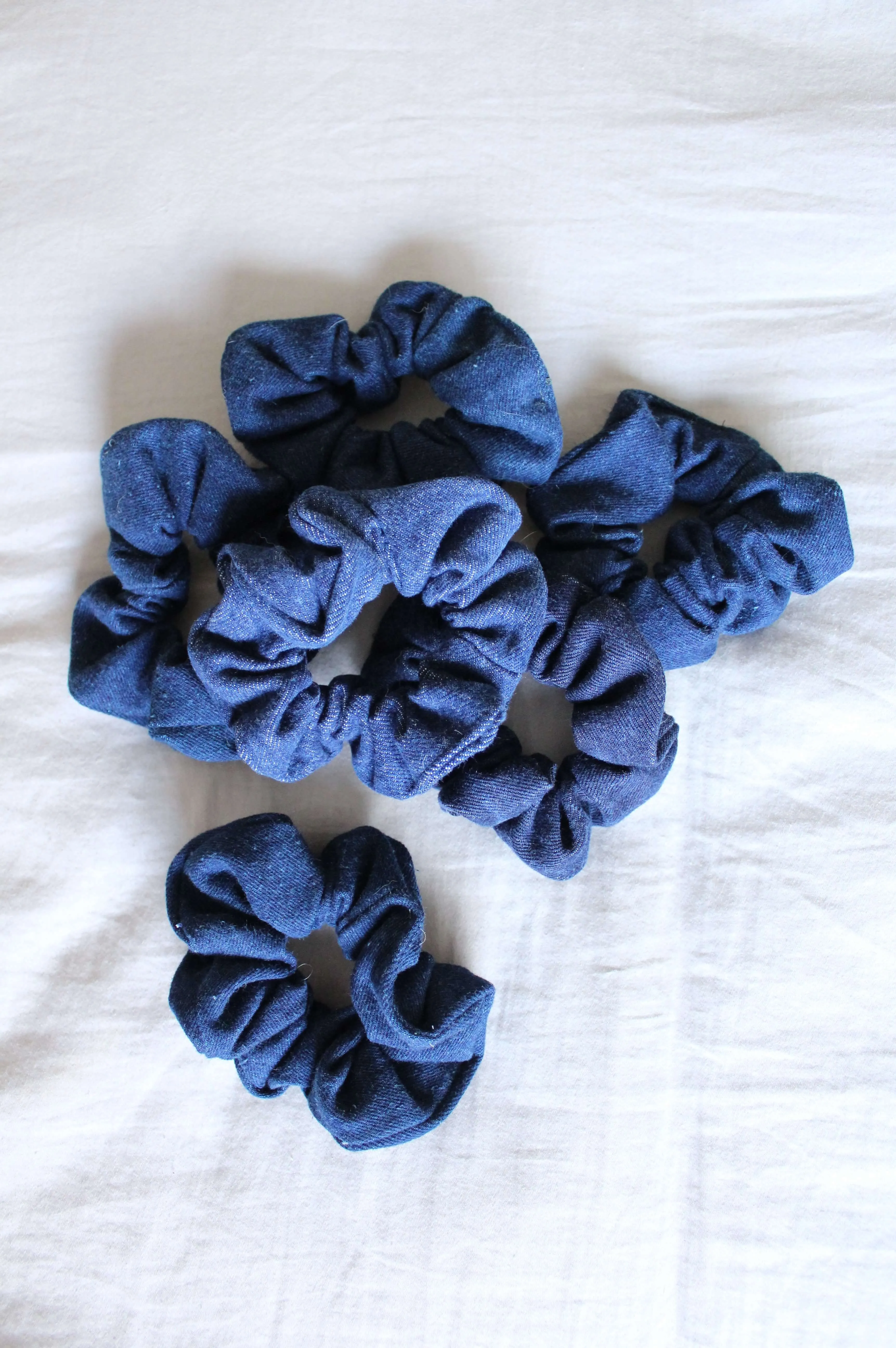 Blue Vintage Denim Scrunchie