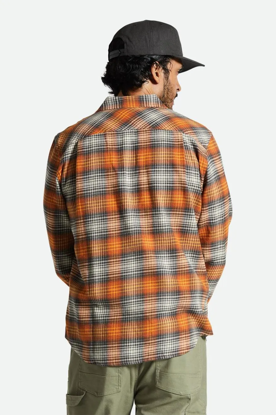 Bowery Lightweight Ultra Soft L/S Flannel - Terracotta/Black