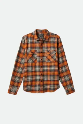 Bowery Lightweight Ultra Soft L/S Flannel - Terracotta/Black