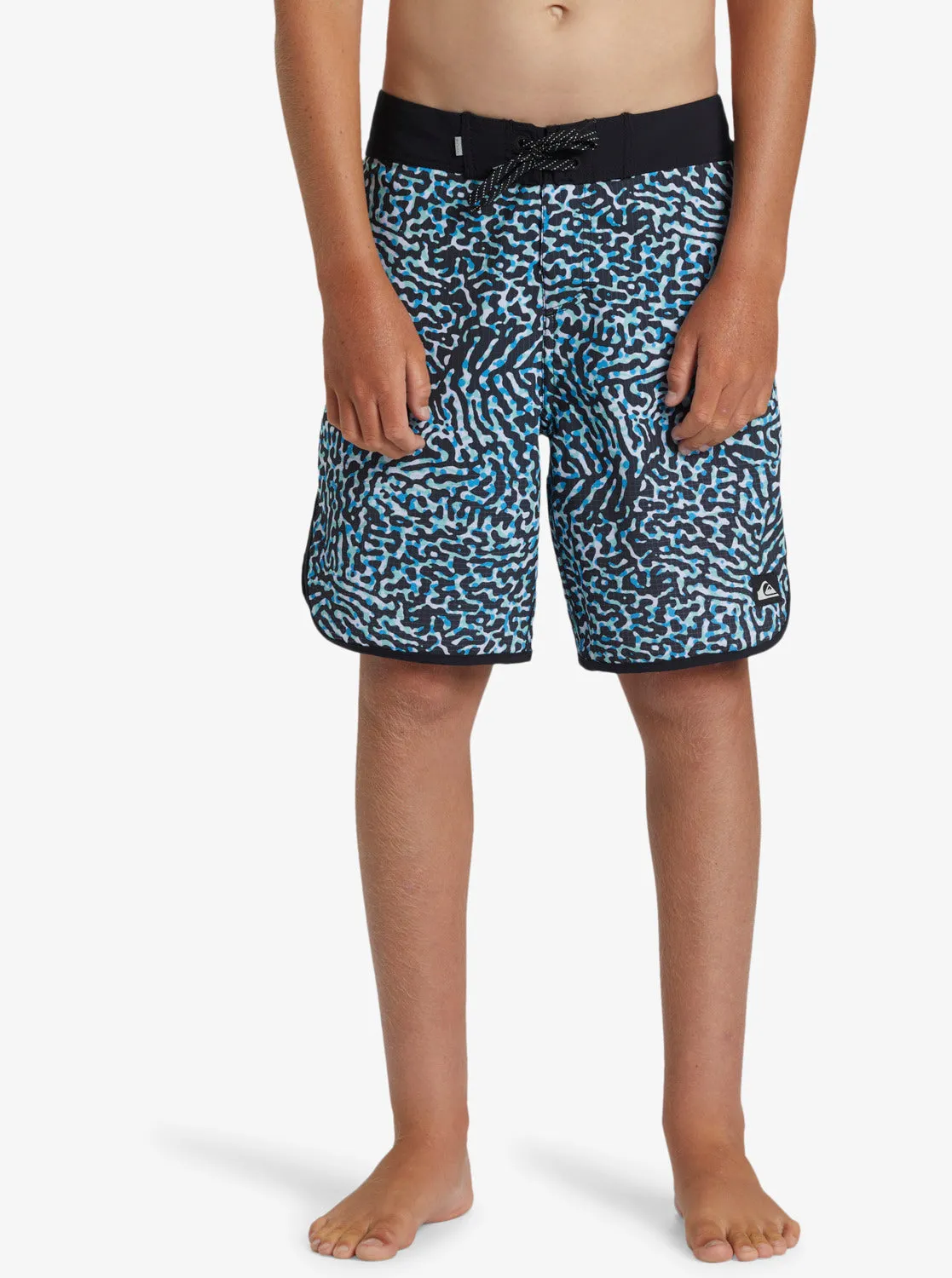 Boys 8-16 Highline Scallop 19" Boardshorts - Swedish Blue