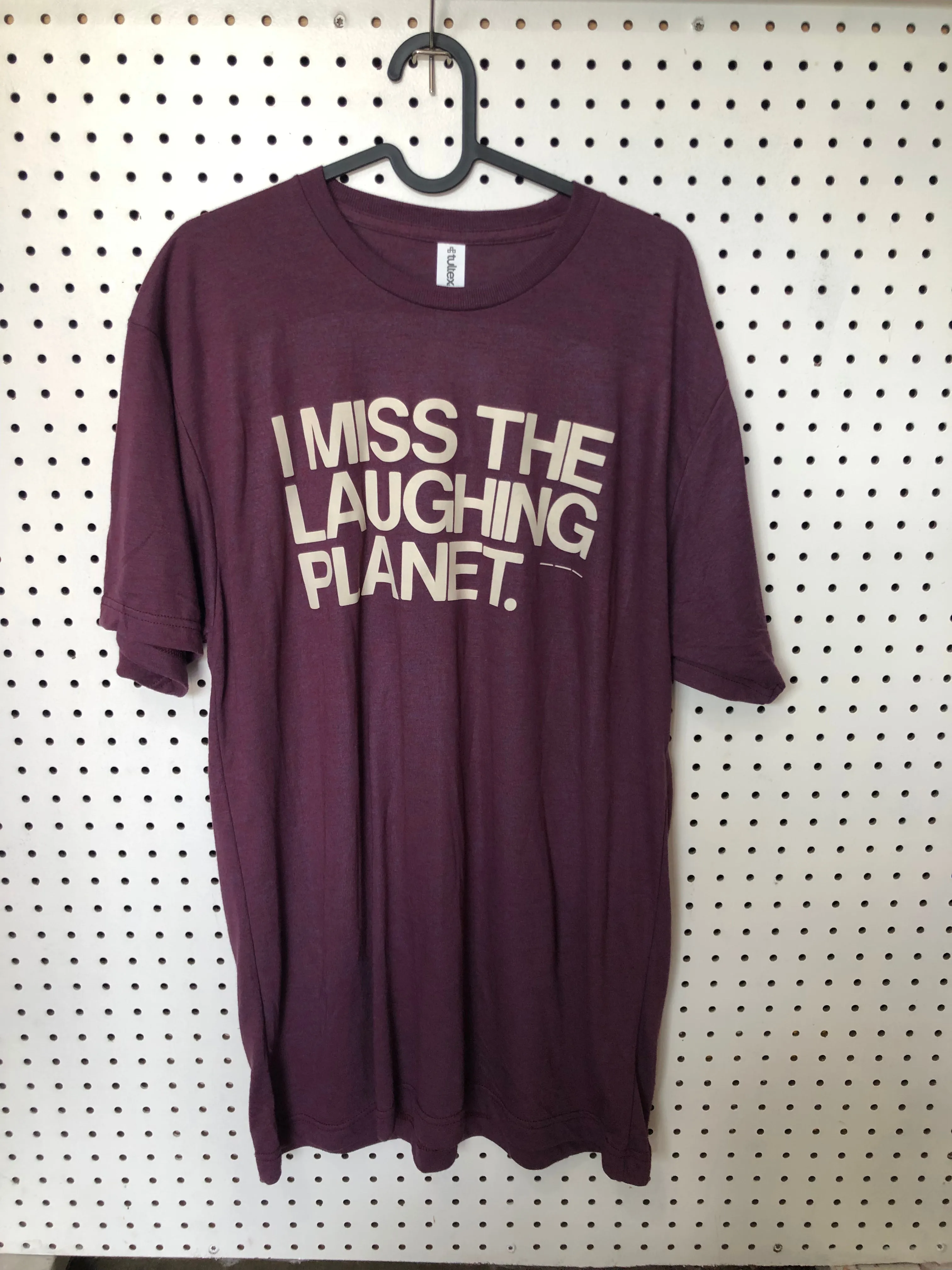 BPR- Large Burgundy T-shirt - I Miss the Laughing Planet