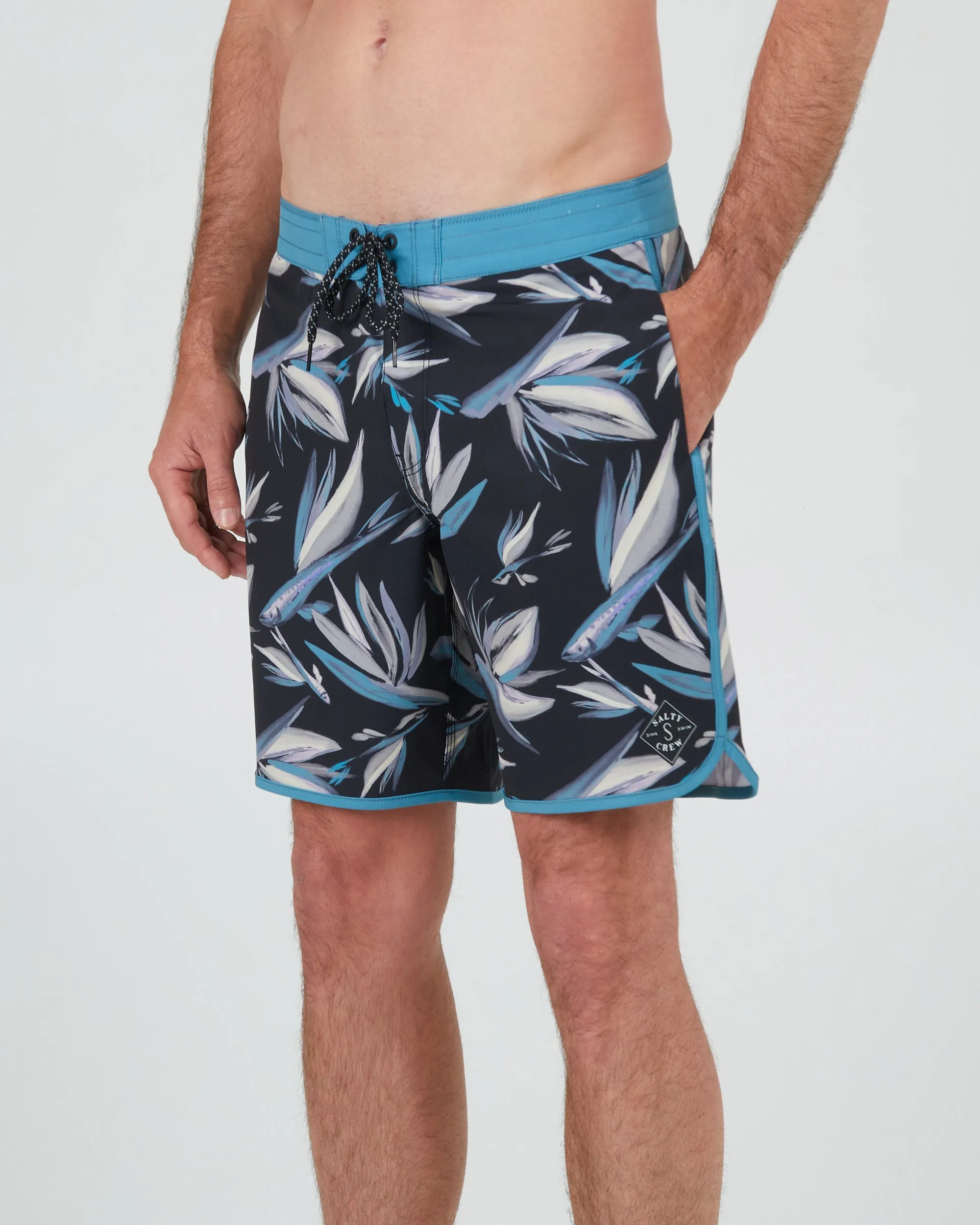 Breaker Black Blue Boardshort