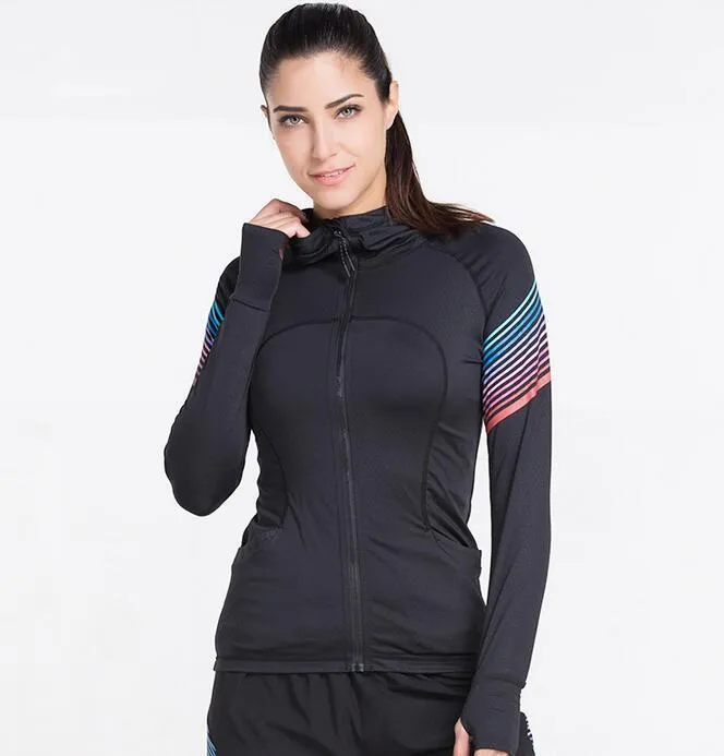 Breathable Jogging Compression Hooded Jacket SQ for Women