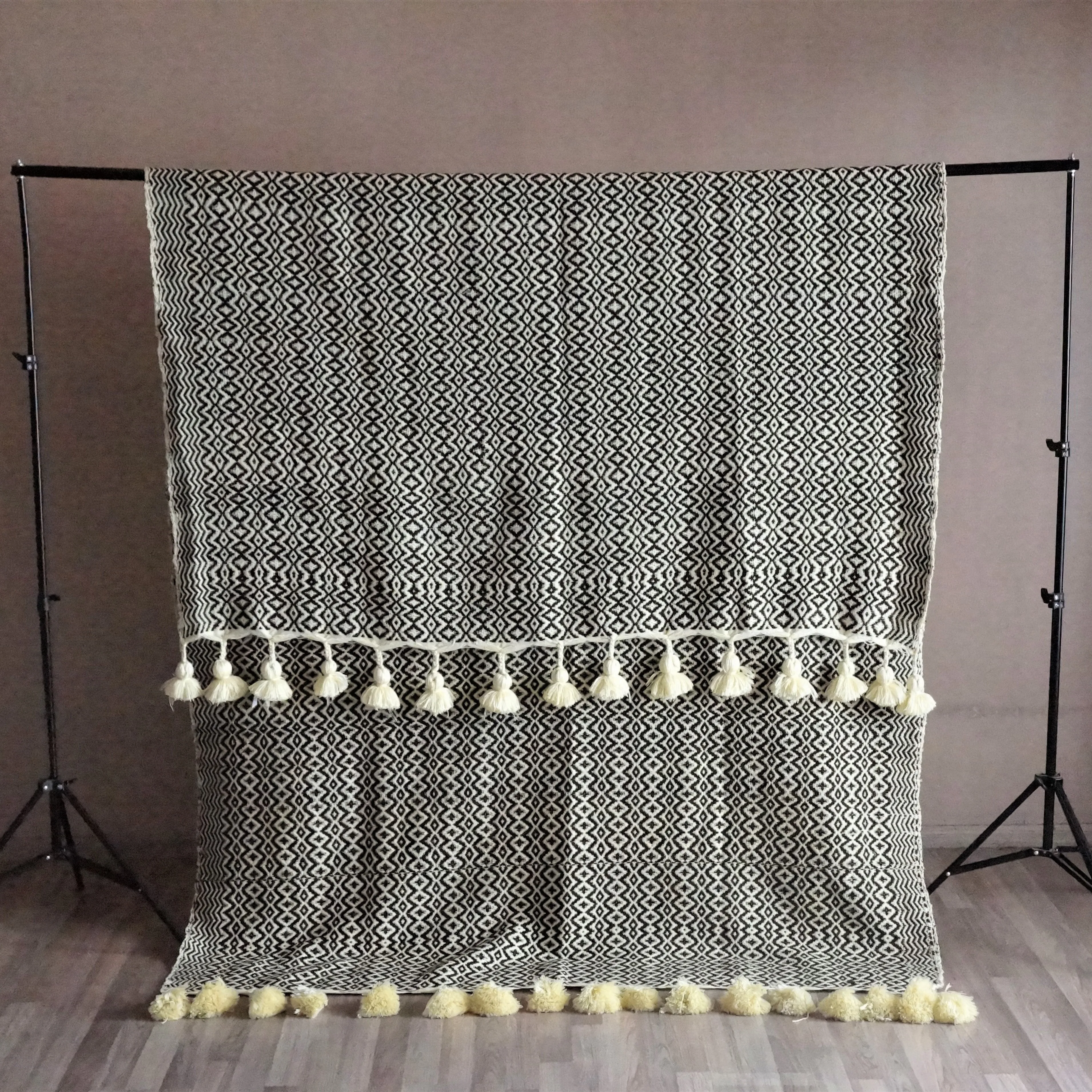 Brown and yellow Moroccan Blanket