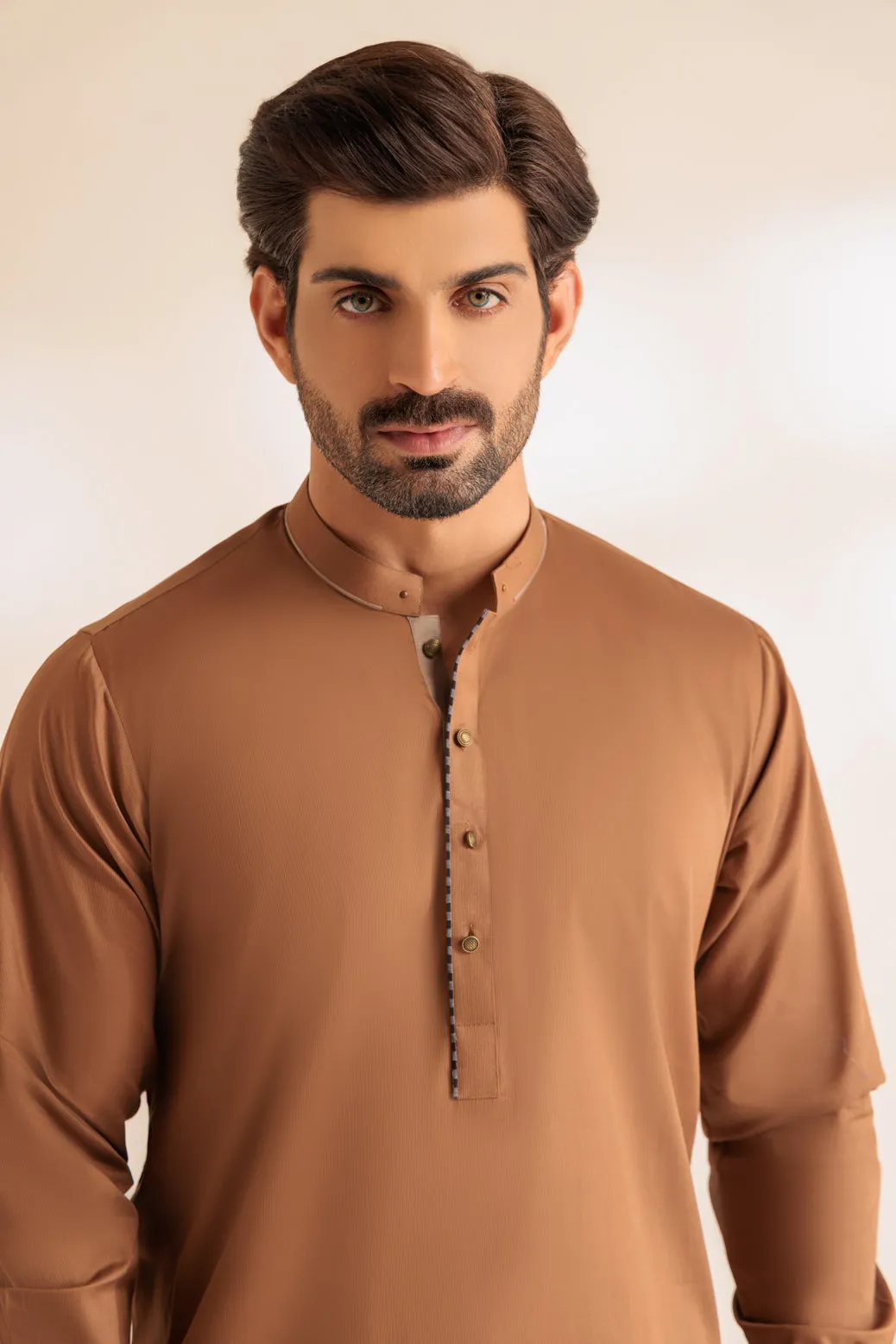 BUFF-COTTON-KURTA SHALWAR - (KSRS24-015) BIN 58 M9