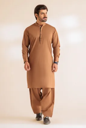 BUFF-COTTON-KURTA SHALWAR - (KSRS24-015) BIN 58 M9