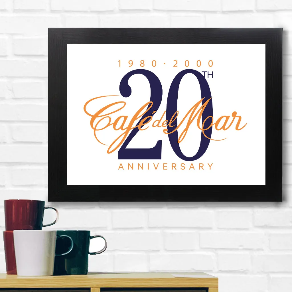 Café del Mar 20th Anniversary Logo Framed Print