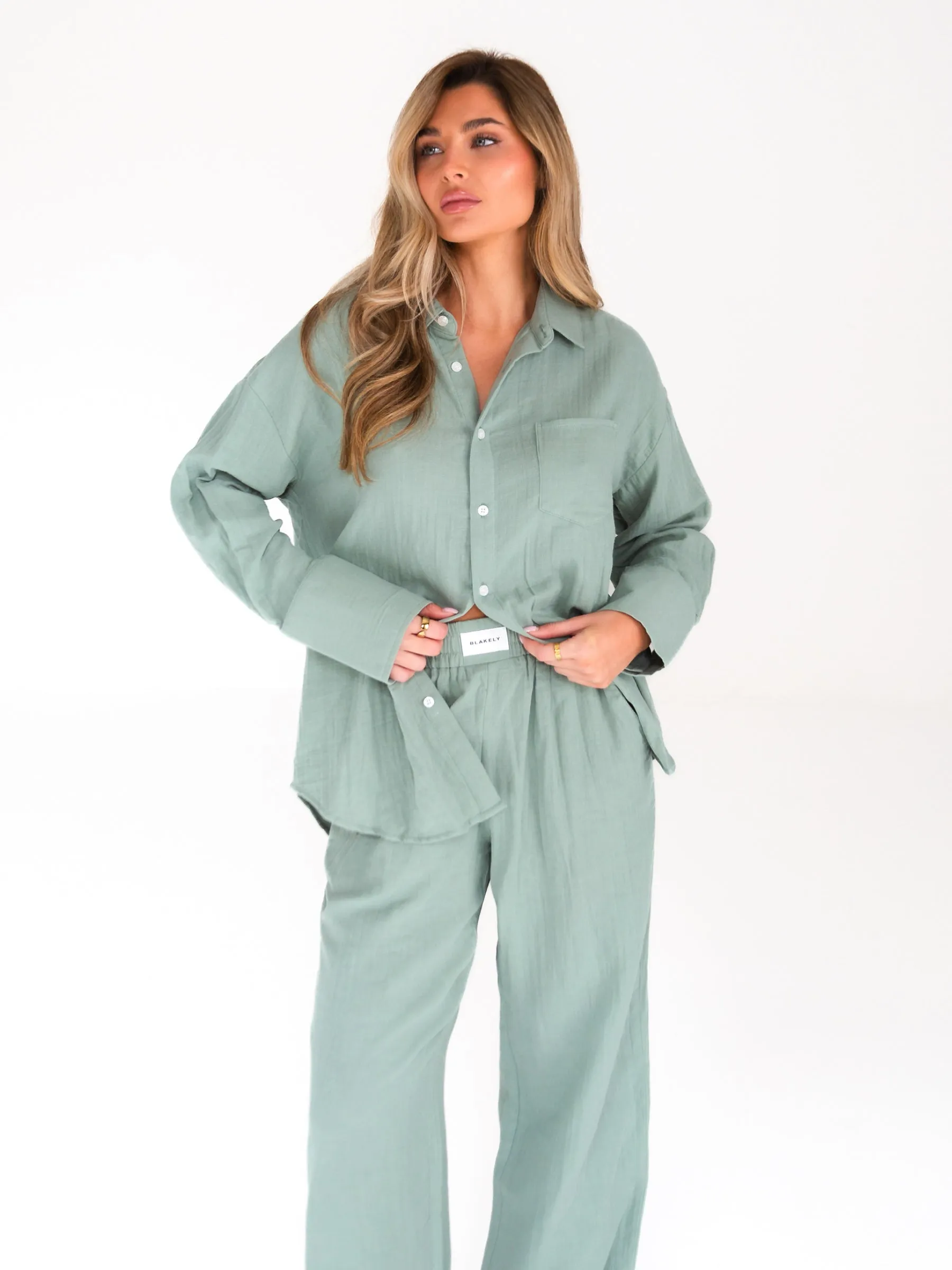 Camilla Shirt - Sage Green