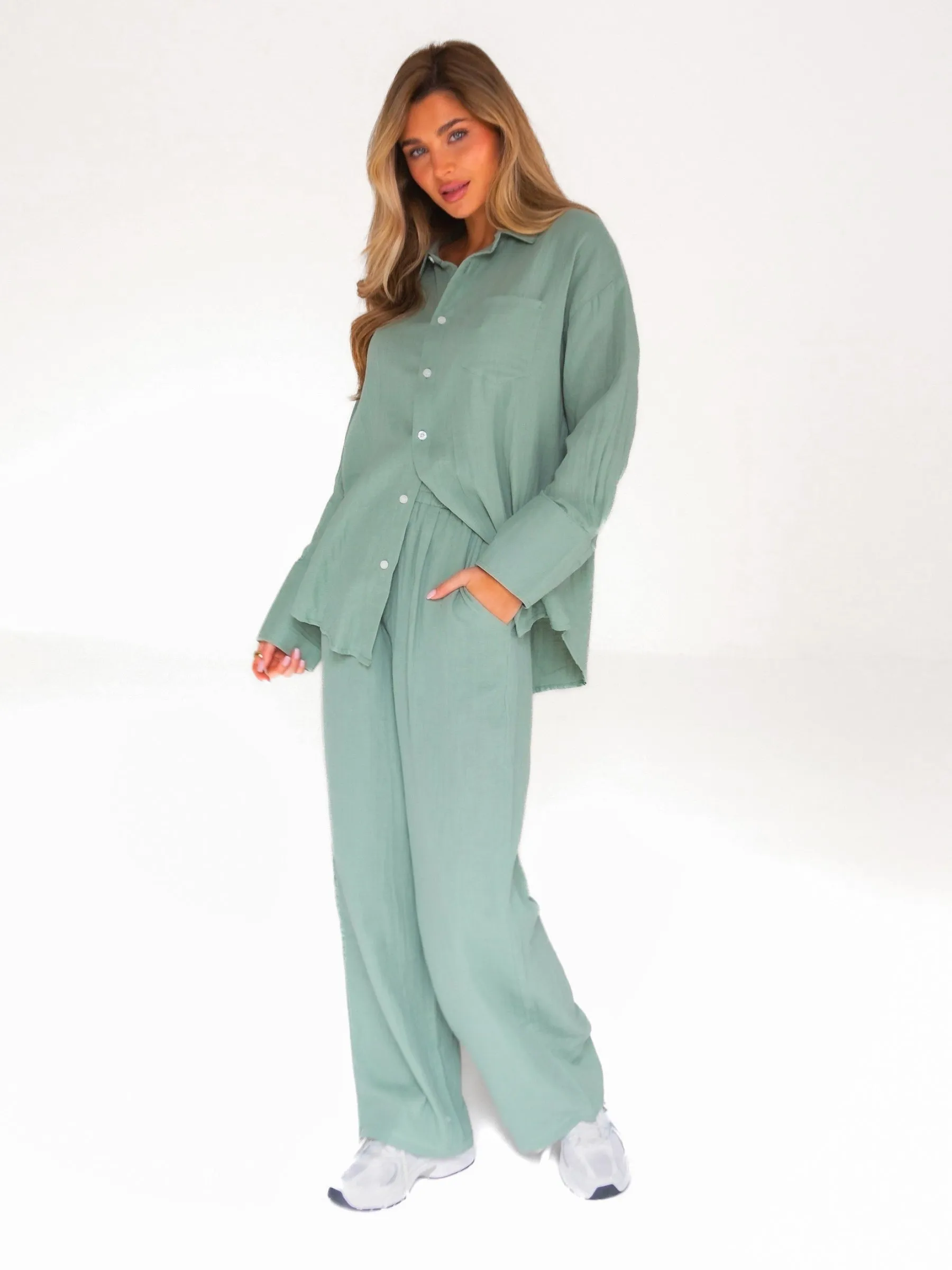 Camilla Shirt - Sage Green