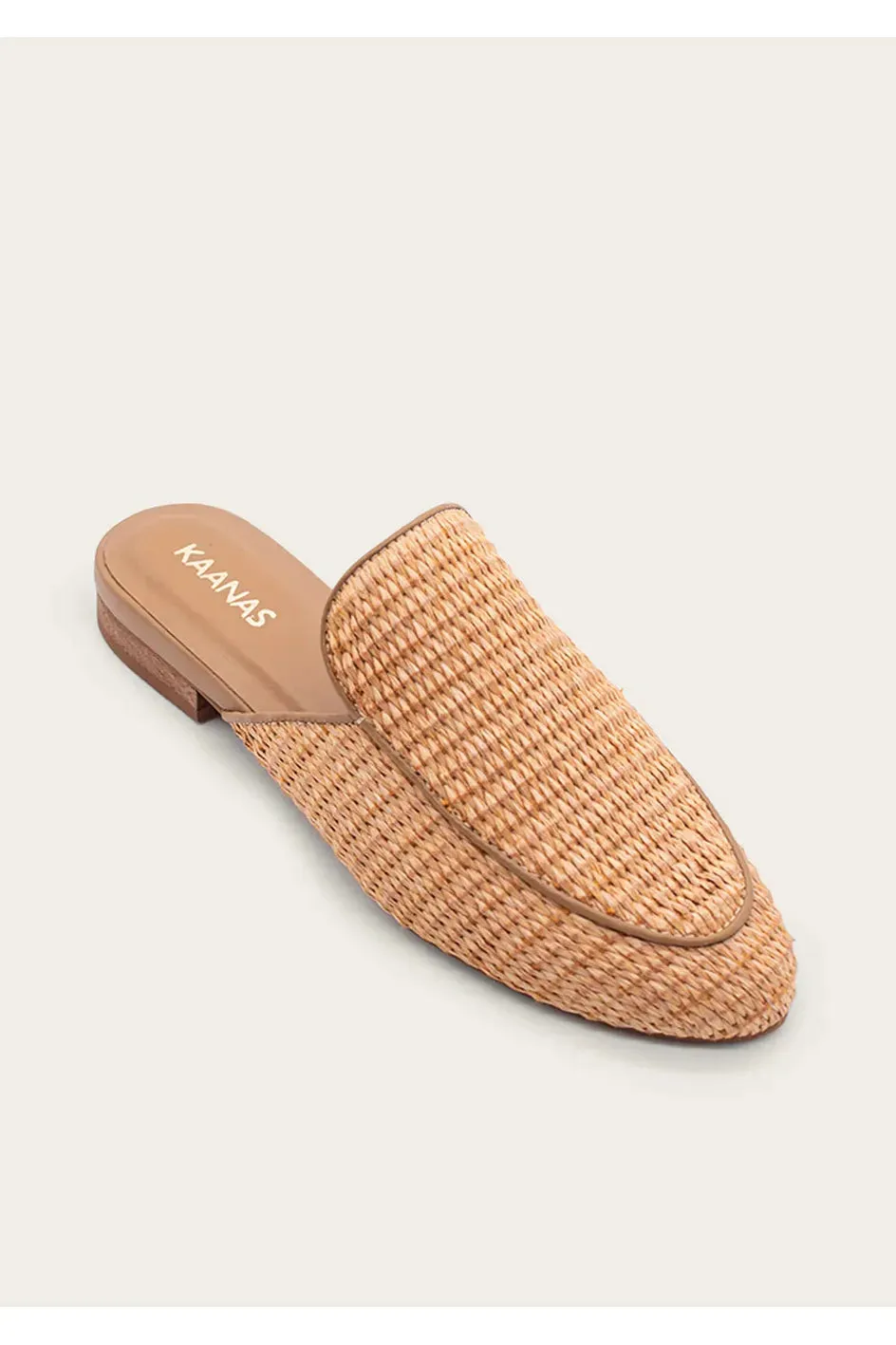 Caramel Jaspe Basket Weave Mule