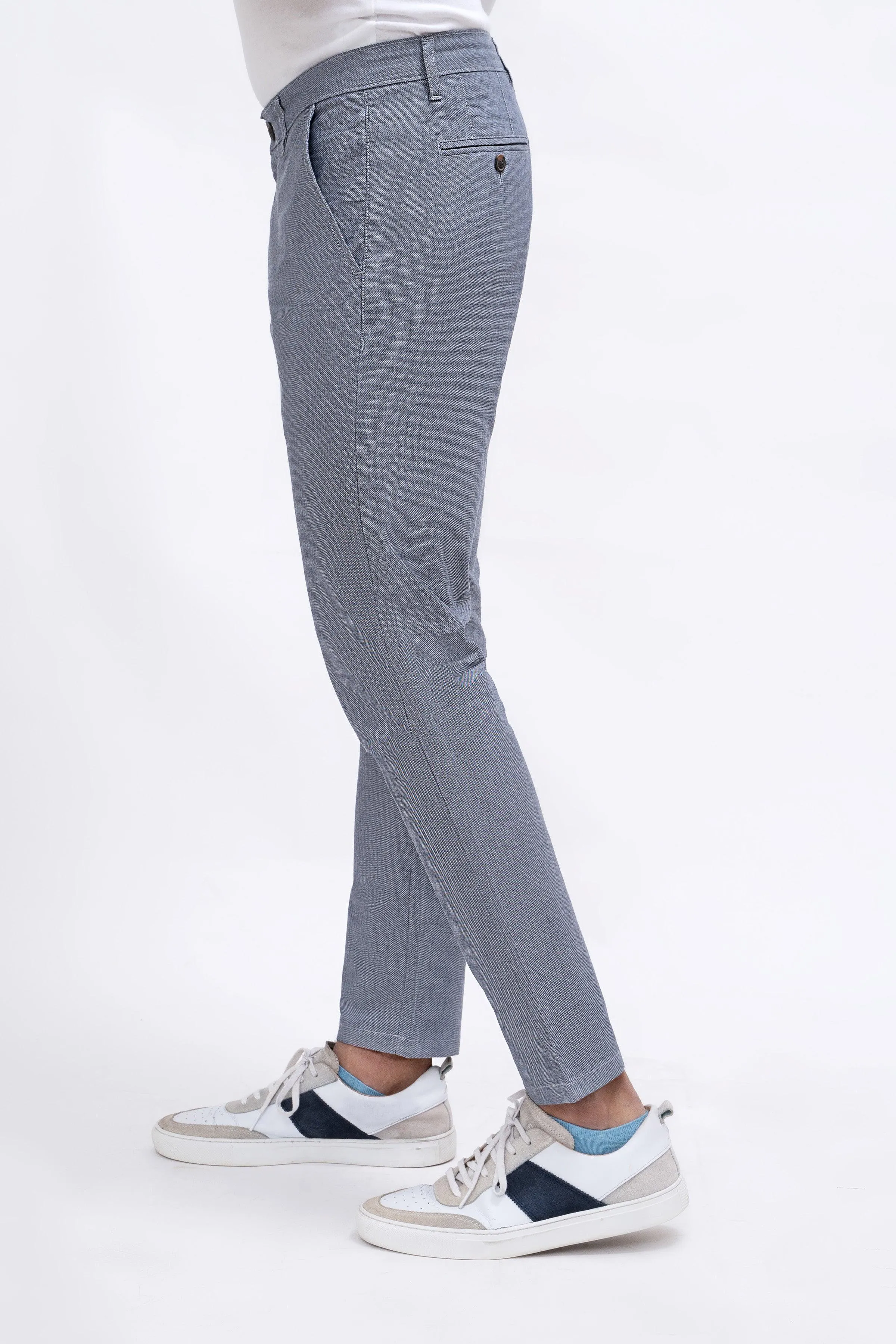 CASUAL PANT CROSS POCKET BLUE GREY