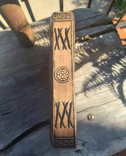 Celtic Triple Moon Goddess Leather Writing Journal