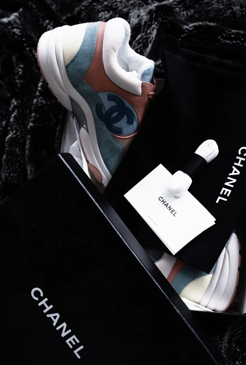 Chanel Trainers "Coral/Blue"