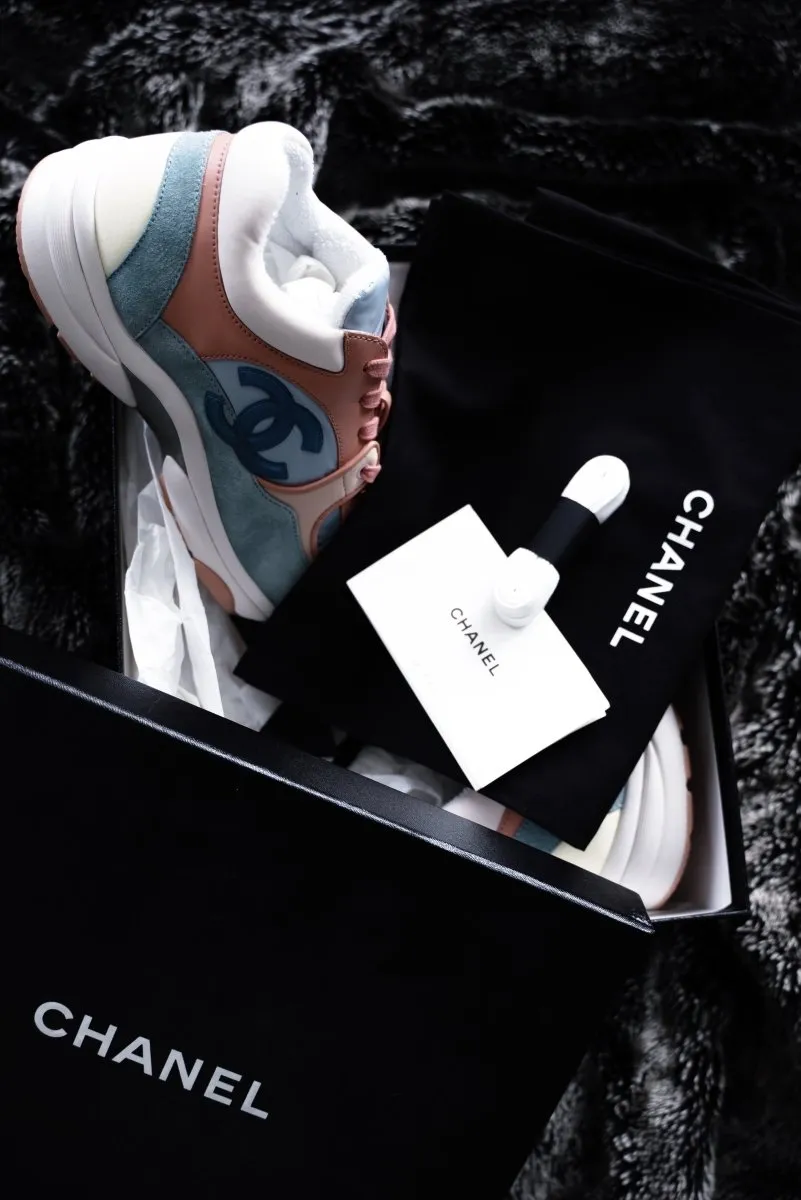 Chanel Trainers "Coral/Blue"