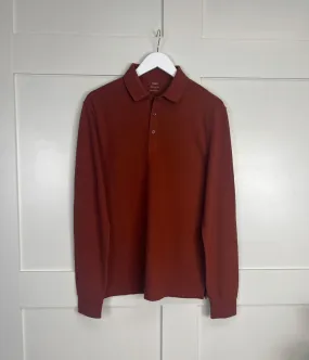 Chestnut Mens Cotton Long Sleeve Polo Top