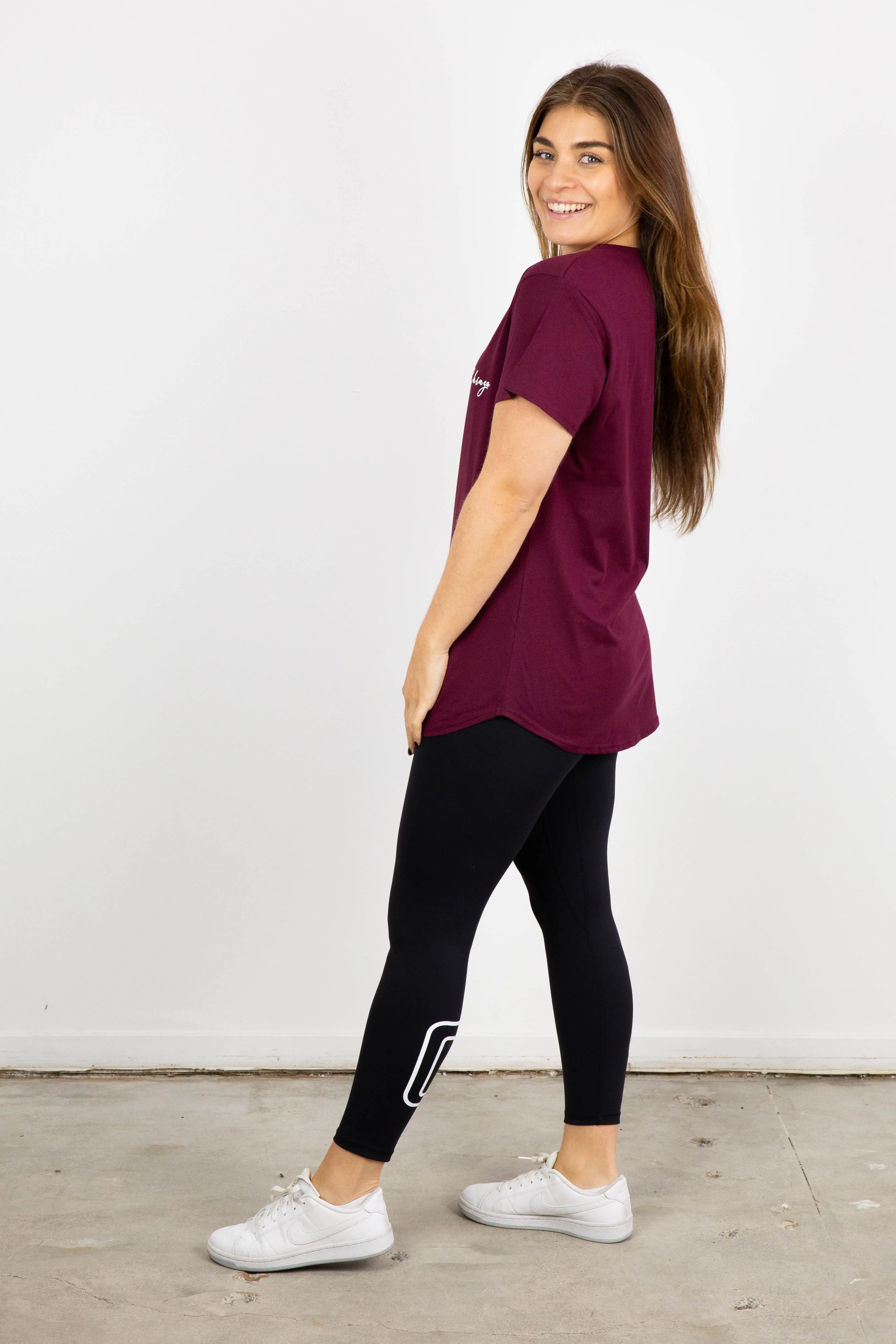 CHINGA  T-SHIRT BURGUNDY