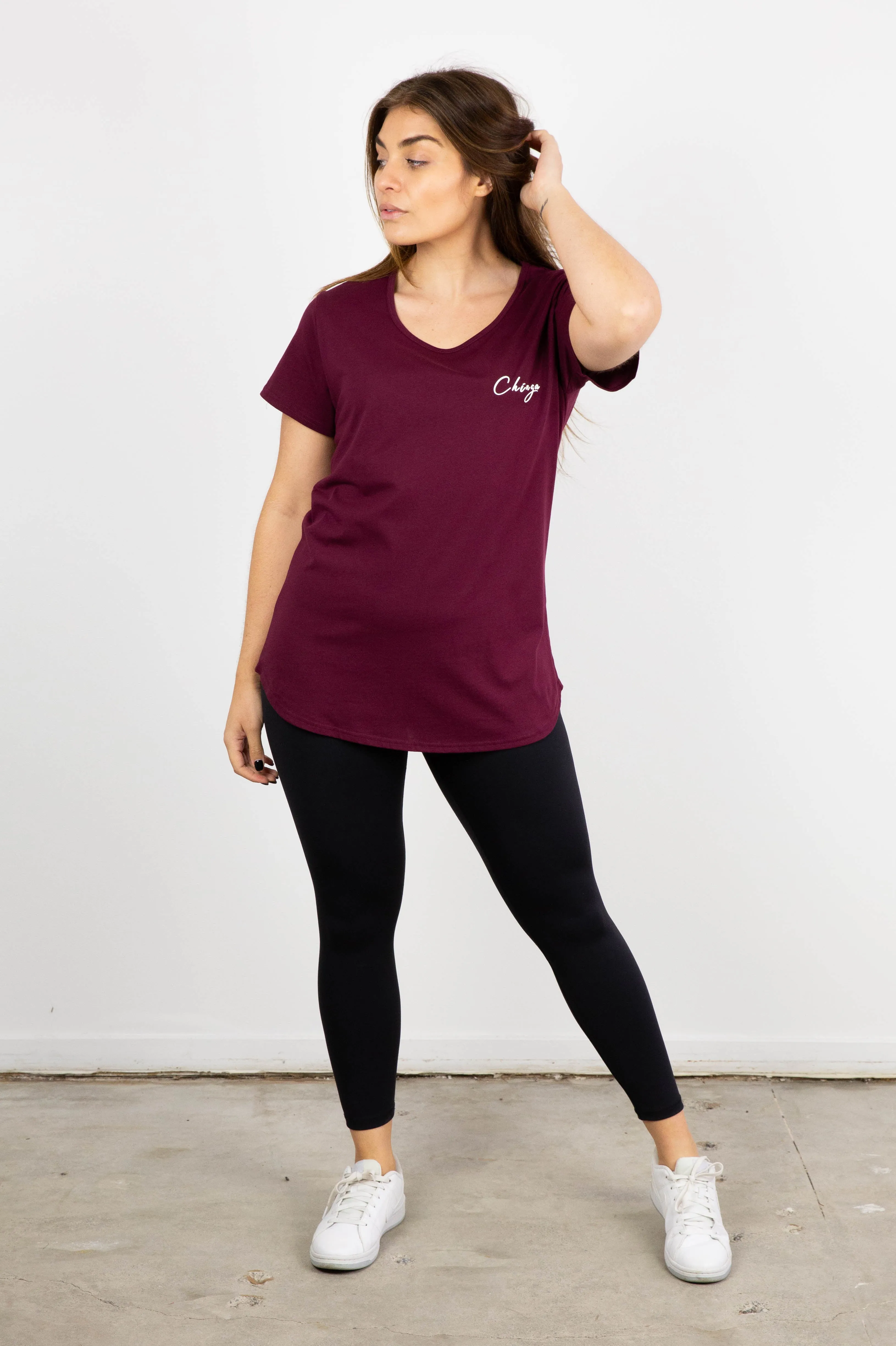 CHINGA  T-SHIRT BURGUNDY