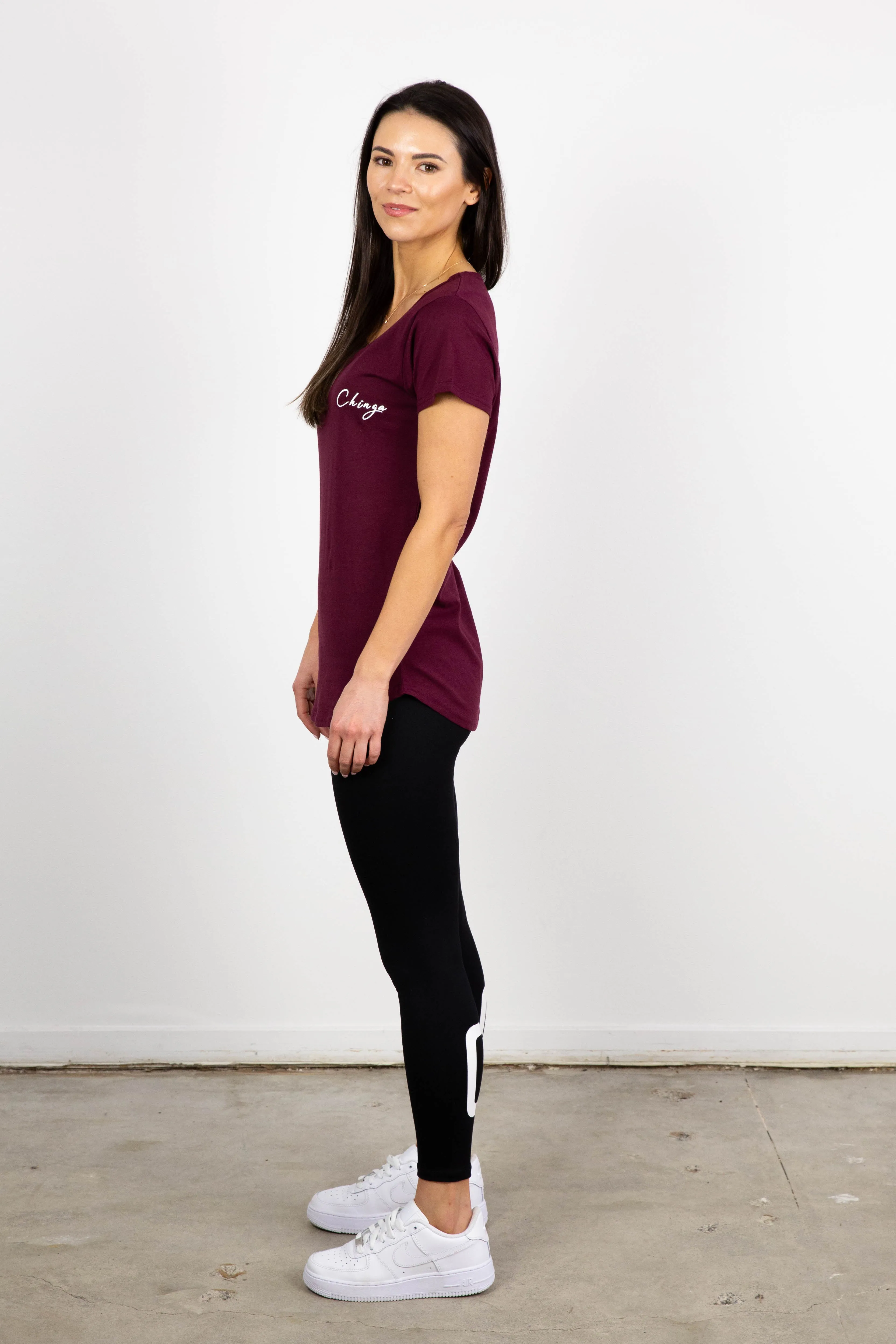 CHINGA  T-SHIRT BURGUNDY