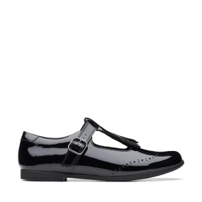 Clarks Scala Teen Youth Black Patent