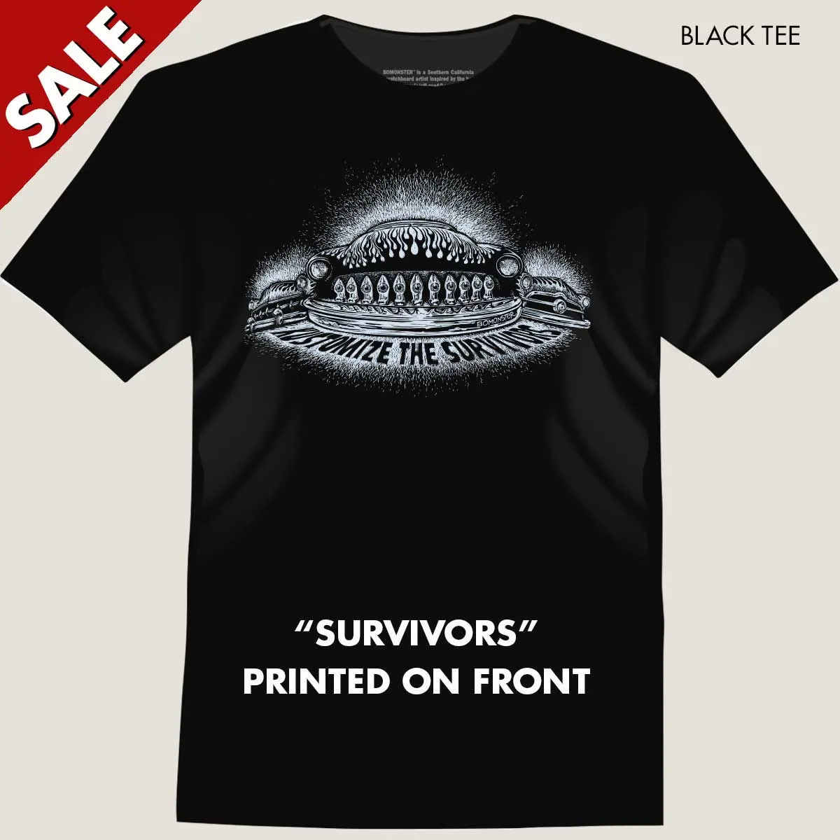 Clearance Men's Custom Cars Tee "Survivors" SIZE M