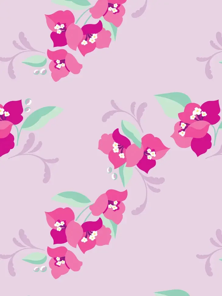 Crib Sheet - Floral Lilac