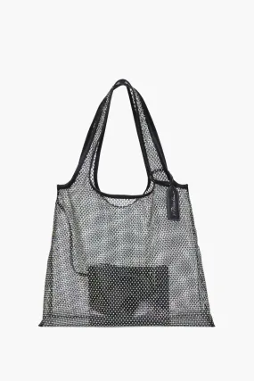 Crystal Embellished Mesh Market Tote