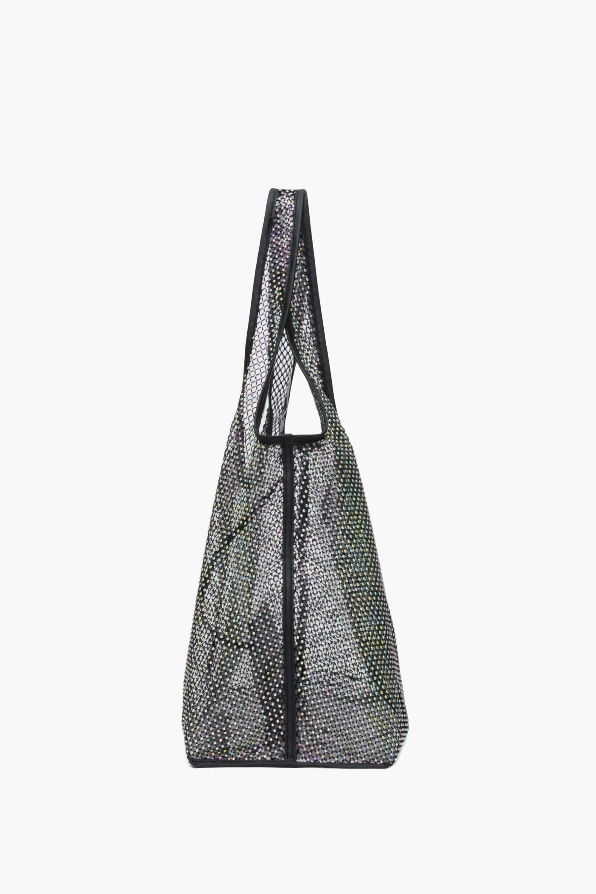 Crystal Embellished Mesh Market Tote