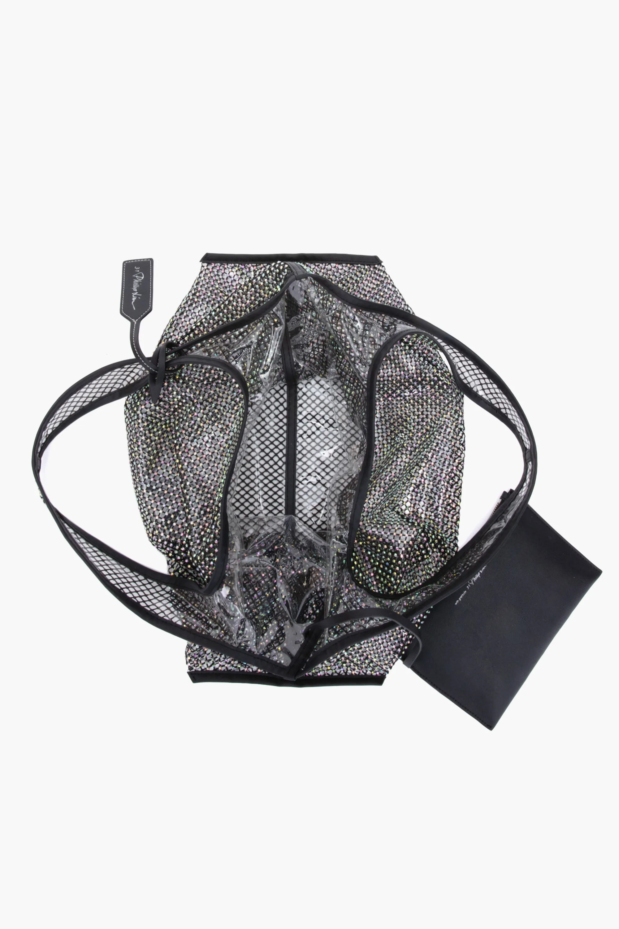 Crystal Embellished Mesh Market Tote