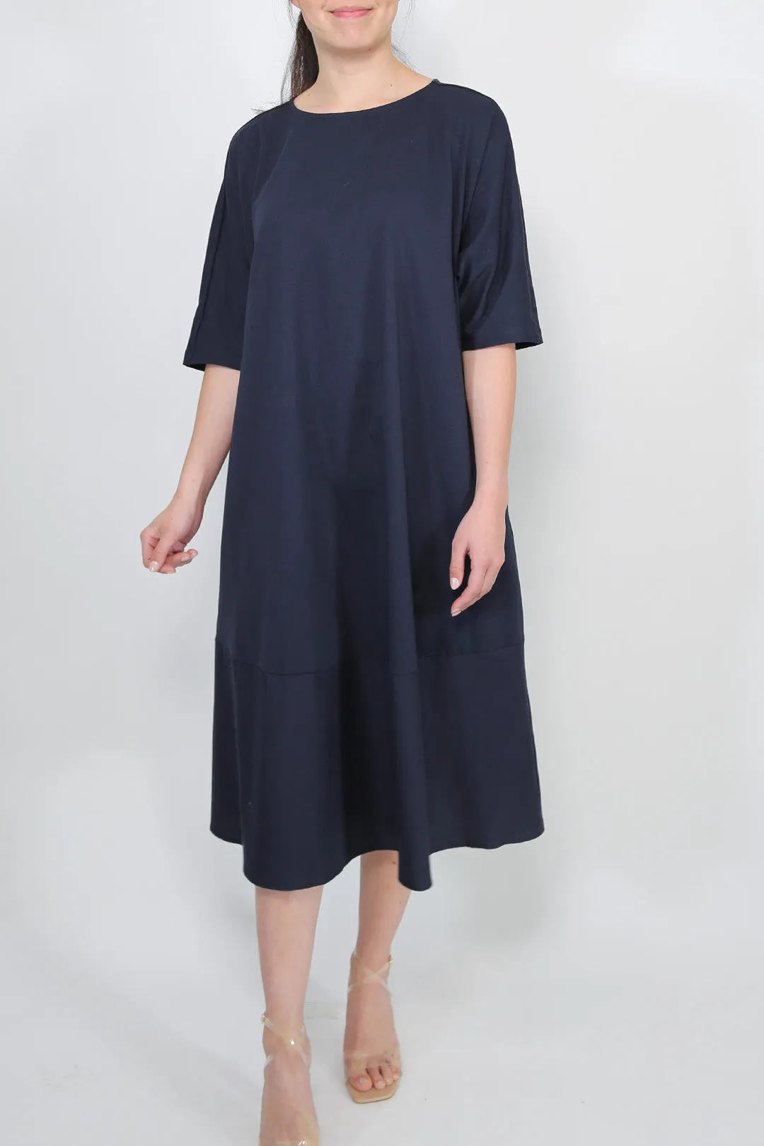 DAVINA MAXI DRESS IN ITALIAN JERSEY AND POPLIN COTTON