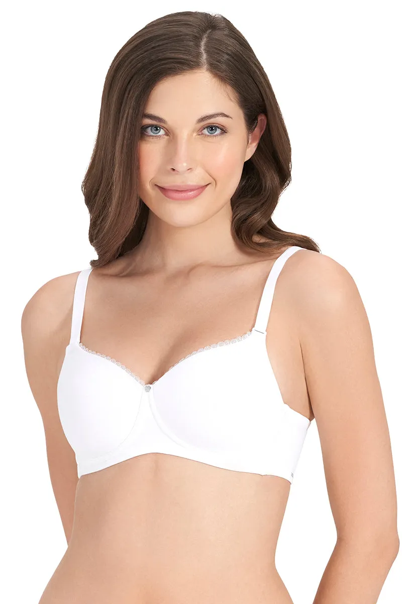 Essential Padded Wirefree Bra - White