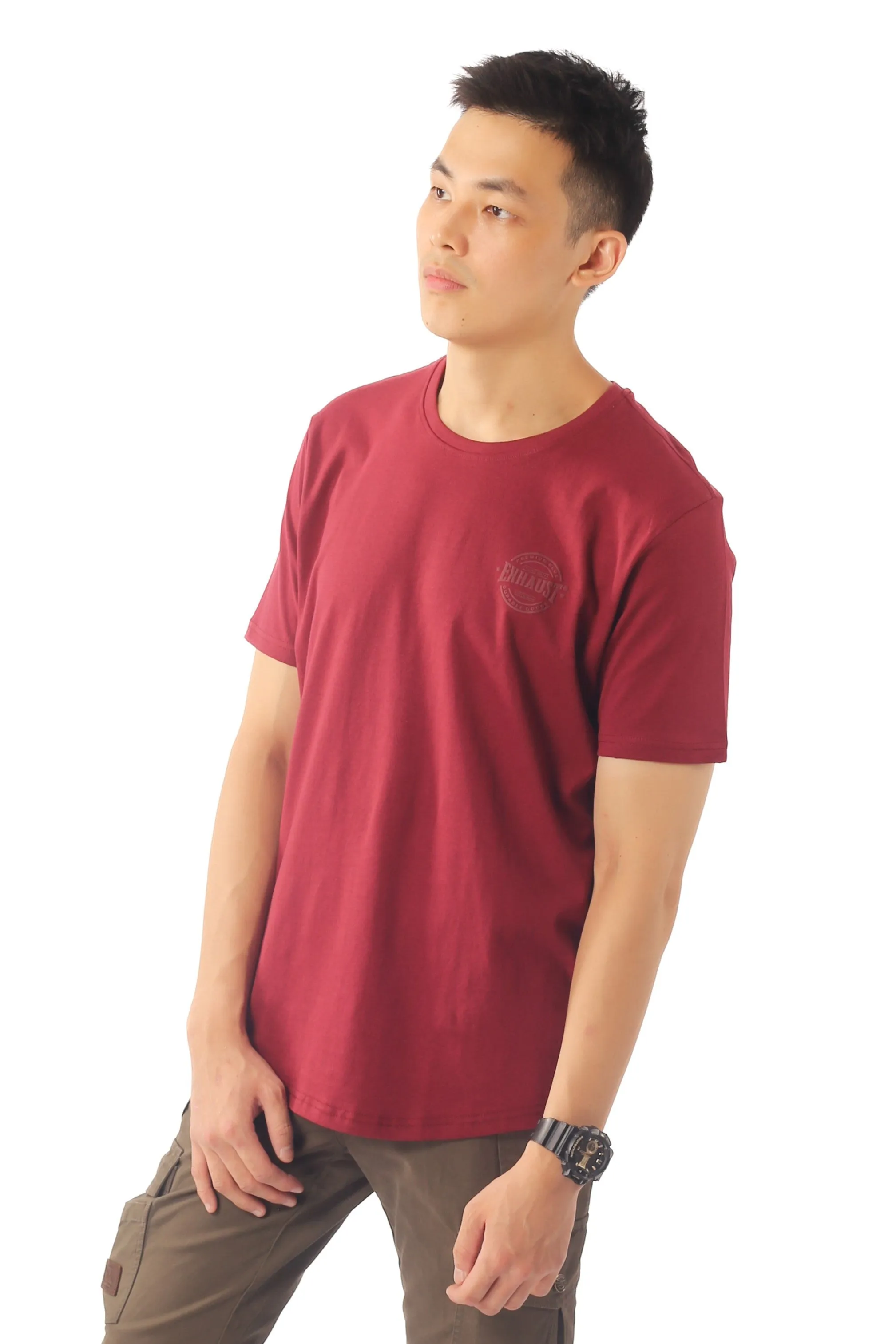 EXHAUST ROUND NECK T SHIRT [FREE CUT] 1612