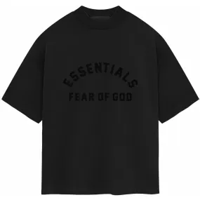 FEAR OF GOD Essentials heavy crewneck tee jet black (SS24)