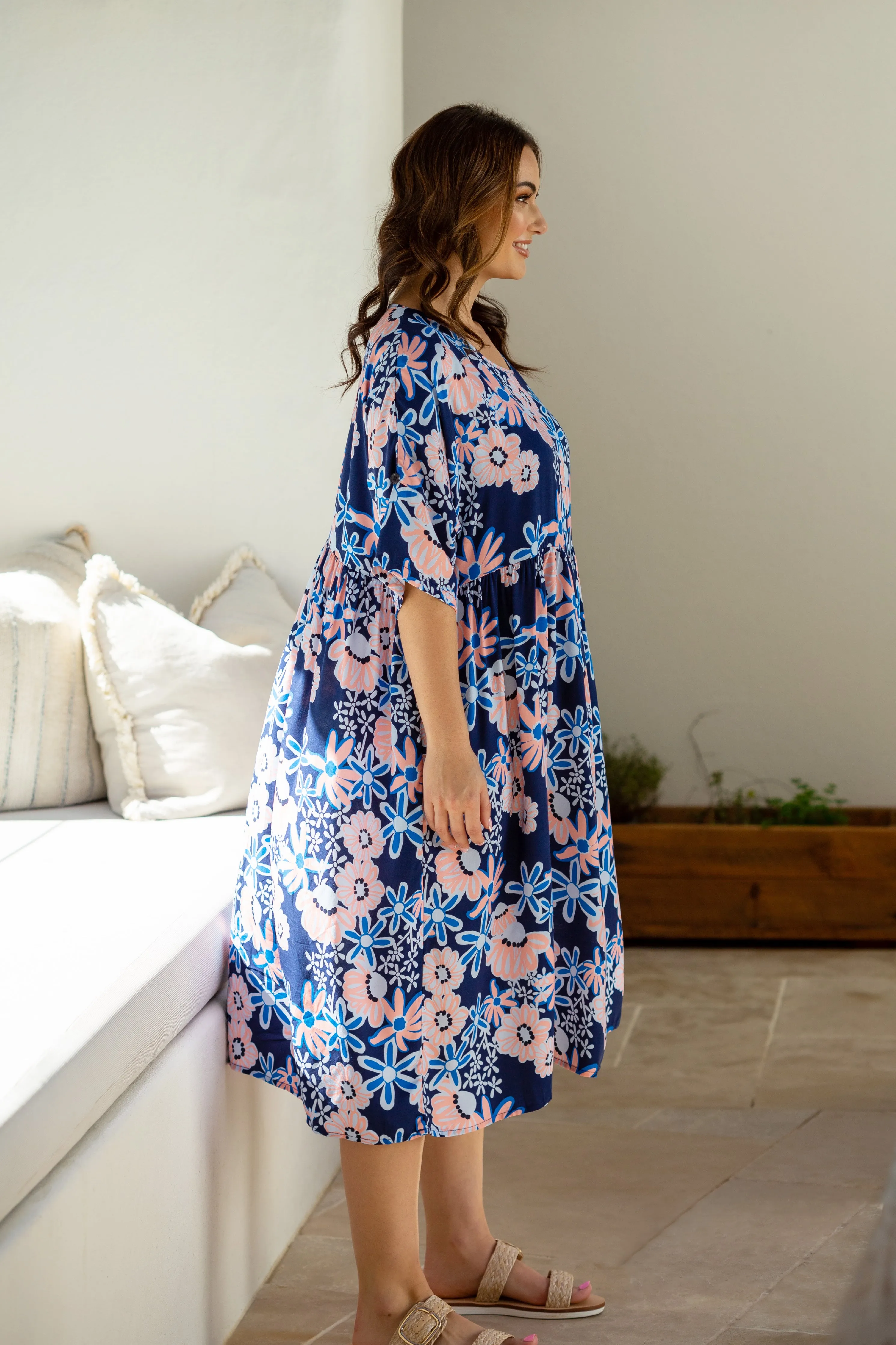 FINAL SALE Mayfair Dress in Floral Harvest