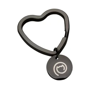 G-Mynx Love Heart Key Ring (Black)