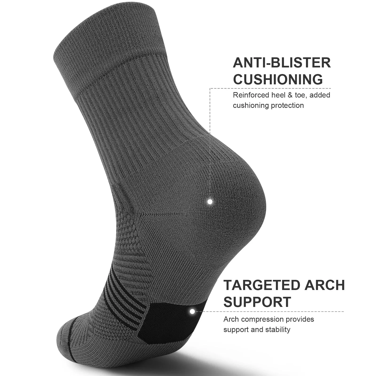 GECKOMAN x PAPLUS Compression Athletic Crew Socks