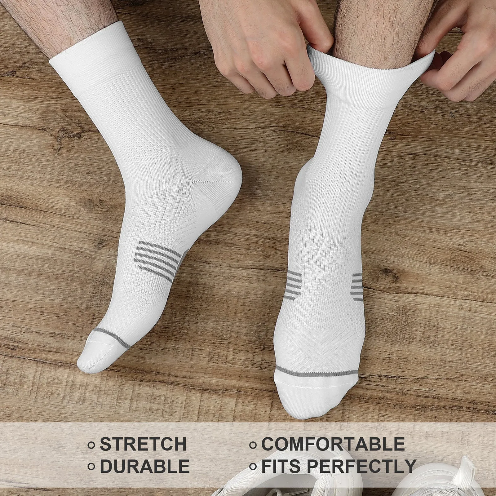 GECKOMAN x PAPLUS Compression Athletic Crew Socks