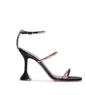 GILDA 95MM CRYSTAL SATIN SANDALS