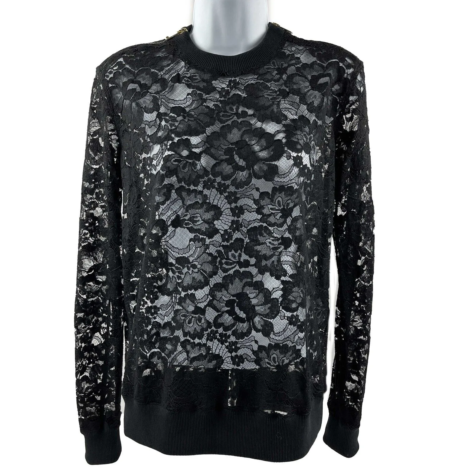 Givenchy - Pristine - Zipper Lace Long Sleeve - 36- US S - Top Shirt