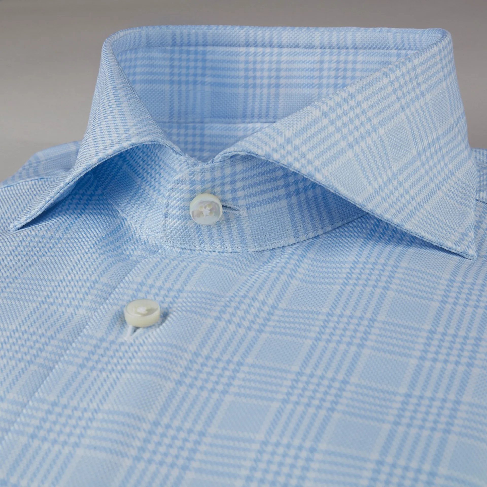 Glen Checked Shirt | Light Blue