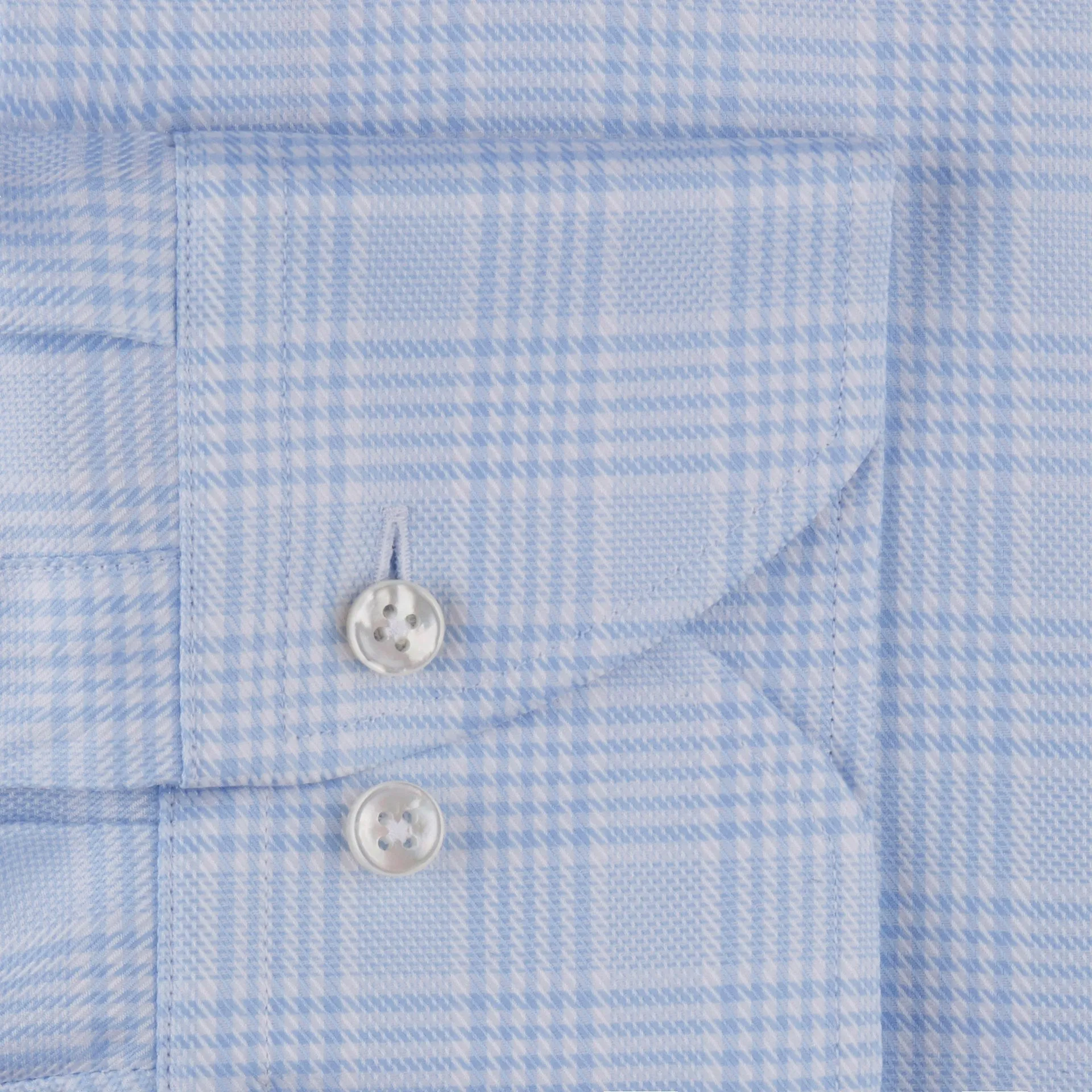 Glen Checked Shirt | Light Blue